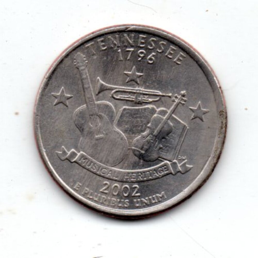 Estate Find - 2002 P Tennessee State Quarter - Toned